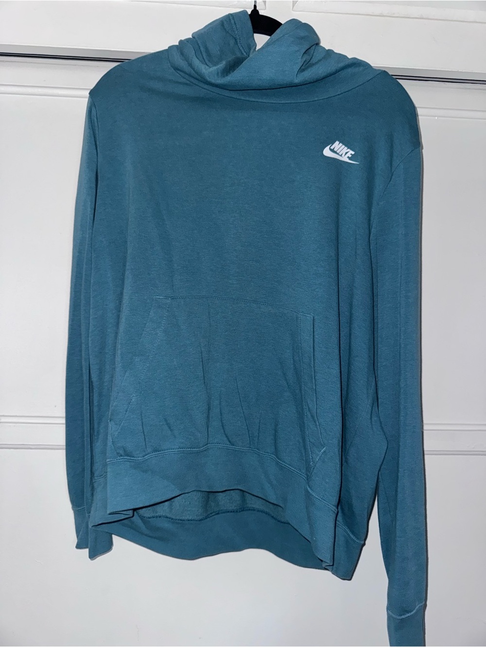 Nike Women’s Teal Blue Hooded Pullover Sweatshirt